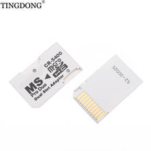 cr-5400Dual Slot Micro for SD SDHC TF to Memory Stick MS Card Pro Duo Reader Adapt Card Set Double Card White for PSP Card 2024 - buy cheap