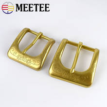 Meetee Solid Brass Metal Belt Buckle Men Women Belts Head for Pin Buckles DIY Leather Craft Jeans Hardware Accessories YK162 2024 - buy cheap