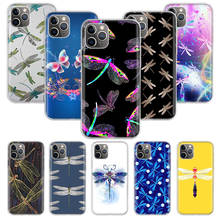 Funda de teléfono de arte Animal de libélula para Apple iphone 11 13 12 Pro XS Max XR X 7 8 6 6S Plus 5 5S SE, carcasa trasera suave 2024 - compra barato