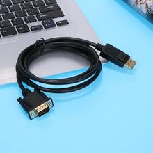 1,8 м кабель-переходник DisplayPort (папа) VGA адаптер конвертер кабель DP to VGA аудио-видео кабель провод линия для компьютера проектор 2024 - купить недорого