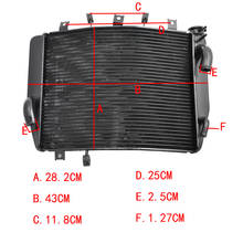 Motor de radiador para motocicleta, peça de reposição em alumínio para kawasaki ninja zx6r zx636 zx600 2005-2006 2024 - compre barato