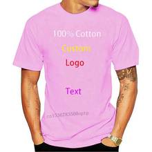 100% Cotton T Shirt Men Customized Text Diy Logo Your Own Design Photo Print Uniform Company Team Apparel  T-shirt 2024 - buy cheap