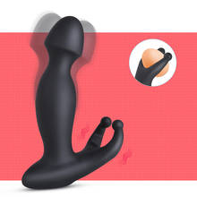 Vibrador Anal para adultos, tapón Anal de silicona negra, Juguetes sexuales, masajeador de próstata del punto G, estimulador Anal para hombres 2024 - compra barato