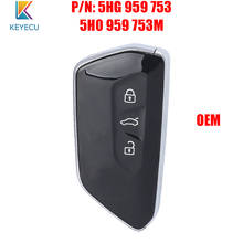 Keyecu OEM умный дистанционный Автомобильный ключ 3 + 1 Butttons 434MHz NCP2161W чип для Volkswagen VW 2020 P/N: 5HG 959 753, 5H0 959 753M 2024 - купить недорого