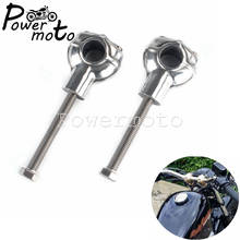 Barra de manillar para motocicleta, montaje de abrazadera para Harley Sportster Cafe Racer Bobber Choppe, de 1 "y 25mm de plata 2024 - compra barato