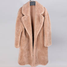 2020 winter fashion women's jacket Natural wool sheepskin Long warmth and loose Park jacket 2024 - buy cheap