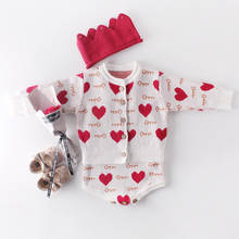 Winter Autumn Heart Cardigan Princess Coat Outwear Baby Infants Toddlers Girls Kids Children Knitwear Knit Sweater Romper S9951 2024 - buy cheap