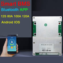 12S 36V Smart Lifepo4 Lithium iron phosphate Battery Protection Board Bluetooth APP 80A 100A 120A BMS Packs Balance High Current 2024 - buy cheap