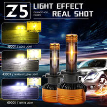 PAMPSEE LED H1 H3 9005 HB3 9006 HB4 H8 H9 H11 H7 H4 LED Bulb 6000K 3000K 4300K Car Headlight 3 Colors White Yellow Light Z5 2024 - buy cheap
