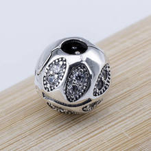 Authentic S925 Silver Clip Bead fit Pandora Bracelet Bangle Crystal Sparkling Leaves Stopper Charm 2024 - buy cheap