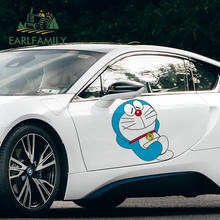 EARLFAMILY-calcomanía fina impermeable para Doraemon, pegatinas de personalidad para coche, decoración de motocicleta para JDM SUV RV, 43cm x 43cm 2024 - compra barato