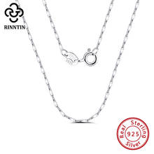 Rinntin 45cm S925 Silver Necklace Twisted Rope Ball Beads Bar Figaro Adjustable Link Chain for Women Men Lead & Nickel Free SC01 2024 - buy cheap