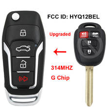 3+1/4 Button Upgraded Folding Flip Remote Car Key 314MHz G Chip FCC ID: HYQ12BEL for Toyota Camry Rav4 2012 2013 2014 2015 2016 2024 - buy cheap