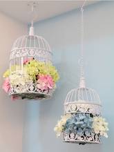 14x25/19x35cm Handmade Antique White color metal decorative wedding bird cage set wedding decoration wedding favors and gifts 2024 - buy cheap