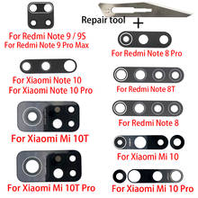Стеклянный объектив задней камеры для Xiaomi Mi Note 10 10T Pro Lite Poco F1 X2 F2 Pro Redmi Note 8 Pro 9 Pro Max 8T 9 9S, 2 шт., оригинал 2024 - купить недорого