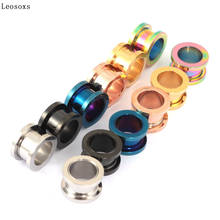 Leosxs fio auricular de aço inoxidável, 18 peças, expansor para orelha, 14g-00g, joias piercing, venda quente 2024 - compre barato