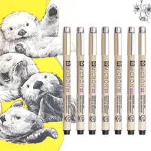 Набор маркеров Pigma, цветные микронные ручки, кисти для рисования, кисти для рисования, 005 01 02 03 04 05 08 1,0 2,0 3,0, кисти, художественные маркеры 2024 - купить недорого
