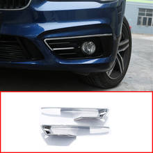 2 шт. для BMW 2 серии F46 F45 Gran Active Tourer 2015-2017 ABS Хромированная полировка Серебряная передняя противотуманная фара рамка накладка 2024 - купить недорого