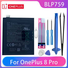 Bateria de celular oneplus 8 pro, original, 8pro, blp759, 4510mah, alta capacidade, oneplus, ferramentas grátis, akku 2024 - compre barato