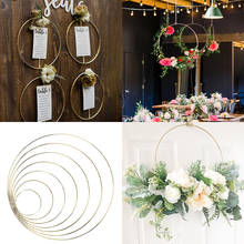 10-40cm Hanging Wreath Rattan/Bamboo/Metal Wreath iron Ring Hoop Door for Home DIY Wreaths Easter Wedding Decoration 2024 - buy cheap