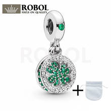 2021 Popular 925 Sterling Silver New Winter Clover Shiny Round Pendant Gift Free Wholesale 797906NRGMX 2024 - buy cheap