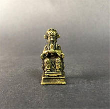 Copper statue Collectable Chinese Brass Carved The God Of Wealth Mammon Exquisite Small Statues 2024 - buy cheap