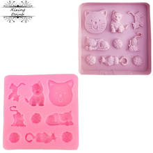 Kitten shape silicone mold cake decoration tools cake fudge chocolate cooking tools 2024 - buy cheap