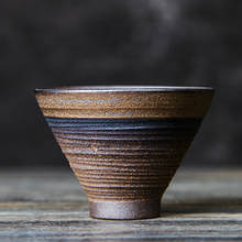 Ручной работы керамический чайник чашка Ретро керамическая чашка для чая Японская чаша для чая чайный набор кунг-фу индивидуальная Одиночная чашка 2024 - купить недорого