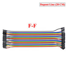 40 шт в ряд Dupont кабель 20 см 2,54 мм 1pin 1p-1p Женский Соединительный провод 2024 - купить недорого