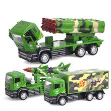 1:52 Simulation Kid Car Model Metal Diecasts Military Series Vehicle Pull Back Rocket Missile Truck Birthday Gift for Boys Y062 2024 - buy cheap