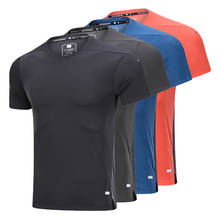 Polyester Gym Sports T-Shirt Quick-Drying Fitness Training Shirt T Shirt For Men Running Sports Shirt Compression Stretch Top 2024 - buy cheap