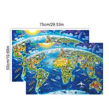 1000 Pcs/Pack World Landmarks Map Puzzle Wood Jigsaw Assemble Puzzles for Adult Dropship 2024 - buy cheap