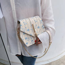 Bolsa de mão feminina estilo hexagonal, bolsa de mão feita a mão, de palha, bordado, estilo boêmio, moda praia, verão 2021 2024 - compre barato