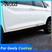 Для Джили Кулрэй Geely легкой SX11 2018-2020 автомобильный корпус боковой обшивки двери протектор Нержавеющая сталь двери средства ухода за кожей анти-полоски от царапин снаружи Запчасти 2024 - купить недорого