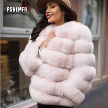 Top Quality British Style Windproof Winter Warm Real Fox Fur Coat Outerwear Customized Streetwear Thicken Real Fur Coat Women 2024 - buy cheap