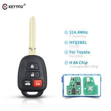 Keyyou hyq2bel chave remota para toyota, carro inteligente com 4 botões, chave sem corte, corolla 2015-2017 314.4 mhz, chip h 2024 - compre barato