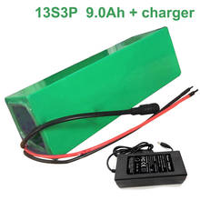48V 9Ah 13S3P 18650 литий-ионный аккумулятор Батарея пакет для е-байка, фара для электровелосипеда в электрический велосипед 400*50*70 мм адаптирование к специфическим потребностям клиента с зарядным устройством 2024 - купить недорого