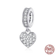 womak Woman necklace heart pendant fit  bracelet beads zircon charm original 925 sterling silver jewelry making DIY accessories 2024 - buy cheap