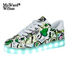 Zapatillas de deporte con suela iluminada para niños y niñas, zapatos con luz LED, con carga USB, luminosos, talla 30-43 2024 - compra barato