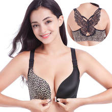 Sutiã feminino com zíper frontal, sutiã push up copo completo, renda sexy para mulheres, sutiã plus size sem costura 2024 - compre barato