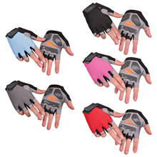 knitted Anti-slip Anti-sweat Cycling Gloves Men Women Half Finger Gloves Breathable Anti-shock Sports Bike Bicycle Glove 2024 - buy cheap