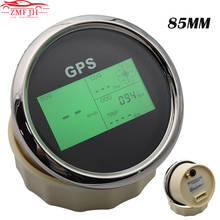 Velocímetro GPS Universal para coche y camión, medidor de velocidad Digital LCD impermeable, 85mm, 12V/24V, con retroiluminación de 7 colores 2024 - compra barato