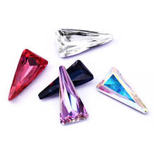 Diamantes de imitación de cristal K9, 8x16mm, accesorios de costura, cristales sueltos, piedras puntiagudas, joyería, prendas de vestir 2024 - compra barato