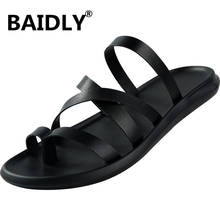Leather Summer Men Sandals Beach Casual Sandals Quick Dry Walking Shoes Male Slippers Shoes 2024 - buy cheap