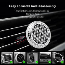 Flower Of Life Essential Oil Car Air Freshener Aroma Diffuser Locket Vent Clip Crystal Magnet 30mm Stainless Steel Jewelry Gift 2024 - buy cheap