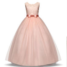 Кружевное платье для девочек на свадьбу; Вечерние платья для девочек; Большие размеры; Вечернее платье для девочек-подростков; Детская одежда 2024 - купить недорого