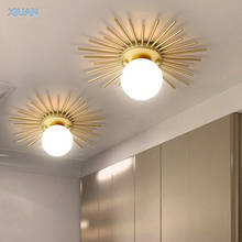 Nordic Decorations Hallway Corridor Ceiling Lamp LED G9 Glass Ball Lampshade Sun Shape Surface Mount Ceiling Lights Fixtures 2024 - buy cheap