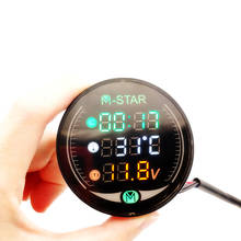 LED 3-in-1 Motorcycle Meter 12V Waterproof Time Temperature Voltage Display Table For Suzuki GSX 1400 650F HAYABUSA GSXR1300 2024 - buy cheap