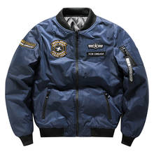 Brand Bomber Jacket Men Cotton Liner Keep Warm Pilot Jackets Both Side Can Wear Reversible Hip Hop Jacket Streetwear 6XL 7XL 2024 - buy cheap