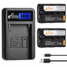 1900mah fm50 NP-FM50 bateria para sony fm30 fm70 qm91d qm71 + lcd carregador usb 2024 - compre barato